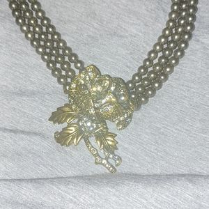 Heidi Daus Gunmetal Necklace